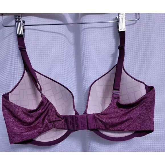 Victoria Secret 36DD Uplift Semi-Demi Underwire Padded Burgundy Bra - Picture 5 of 8
